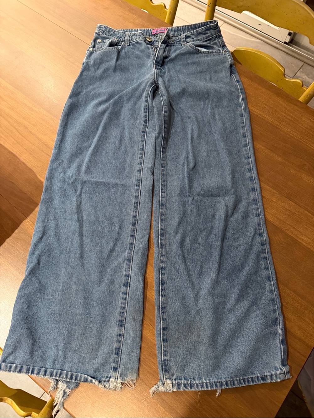 Women’s Edikted Wide Leg Blue Jeans - Small